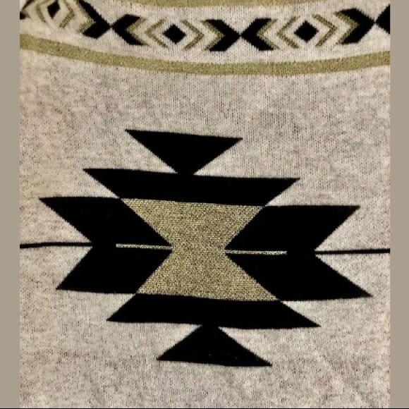 NEW AZTEC SWEATER WRAP Cardigan Jacket Open Front - Picture 8 of 8